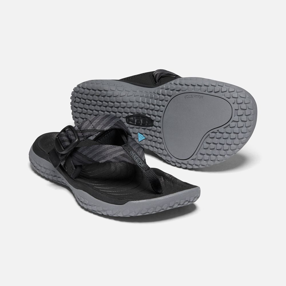 Chanclas Keen Mexico Negros/Grises - Mujer Solr Toe Post Sandal - LC1453280